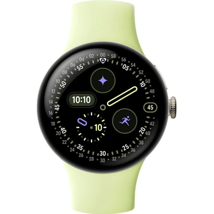 Смарт-годинник Google Pixel Watch 4 41mm Wi-Fi Champagne Gold Aluminum case / Lemongrass Active Band