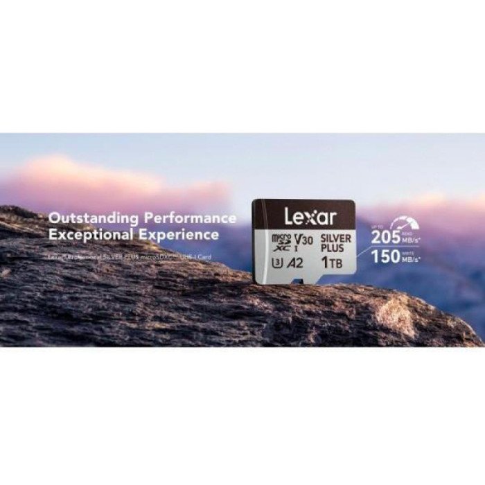 Карта памяти Lexar 128 GB microSDXC Professional Silver Plus UHS-I U3 V30 A2 Class 10 (LMSSIPL128G-BNANG)