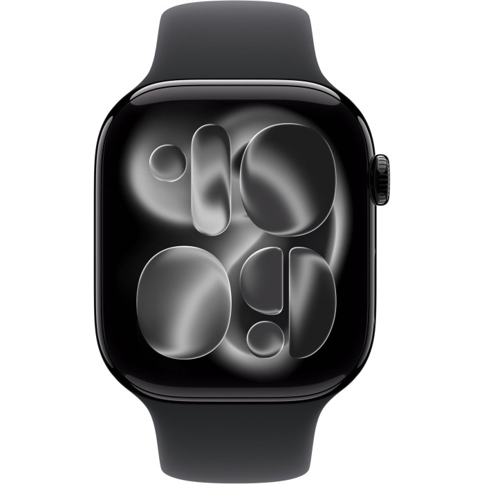 Смарт-годинник Apple Watch Series 11 GPS 42mm Jet Black Alu. Case w. Black S. Band - S/M (MEQT4)