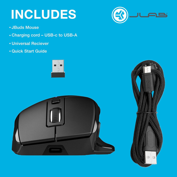 Миша Jlab Jbuds Wireless Mouse (MJBMOUSERBLK124)