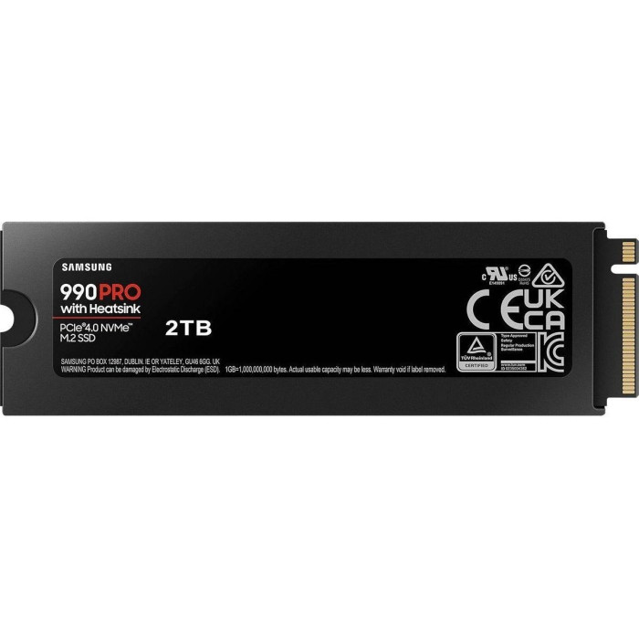 SSD накопитель Samsung 990 PRO with Heatsink 2TB (MZ-V9P2T0CW)