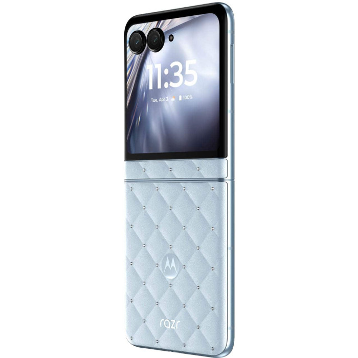 Смартфон Motorola Razr Ultra 2025 8/256GB with bud loops PANTONE Ice Melt (Collections Crystal by Swarovski)