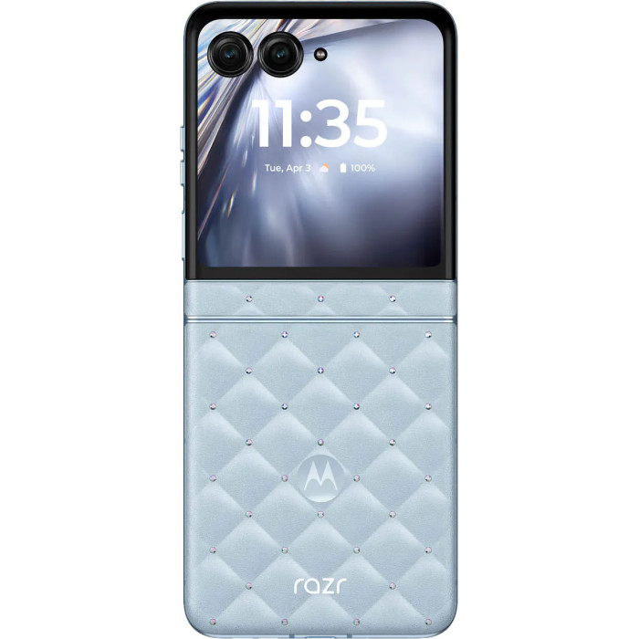 Смартфон Motorola Razr Ultra 2025 16/256GB with bud loops PANTONE Ice Melt (Collections Crystal by Swarovski)
