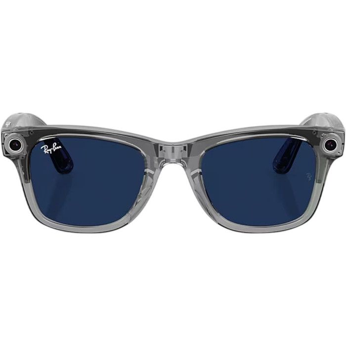 Смарт-очки Ray-Ban Meta Wayfarer Gen2 Standard Shiny Transparent Grey Frame/Clear Sapphire Lenses (RW4012 6840MF 50-22)