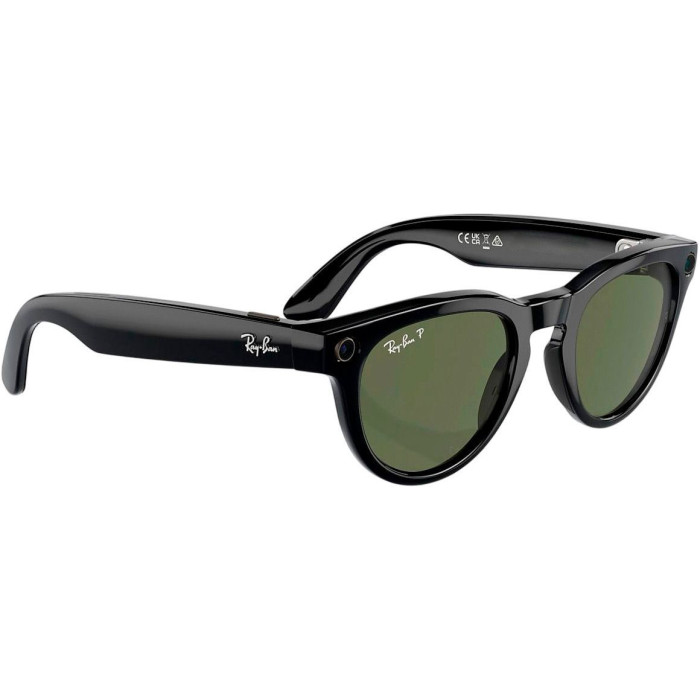 Смарт-очки Ray-Ban Meta Headliner Gen 2 Low Bridge Fit Standard Shiny Black Frame/G-15 GreenLenses RW4013F 601/71 51-23