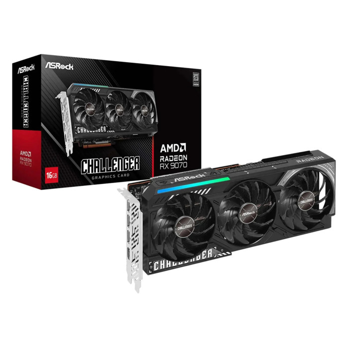 Видеокарта ASRock Radeon RX 9070 Challenger 16GB (RX9070 CL 16G)