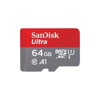Карта пам'яті SanDisk 64 GB microSDXC UHS-I Ultra A1 + SD adapter (SDSQUAB-064G-GN6MN)