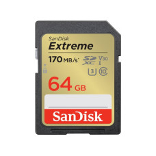 Карта пам'яті SanDisk 64 GB SDXC UHS-I U3 V30 Extreme (SDSDXV2-064G-GNCIN)