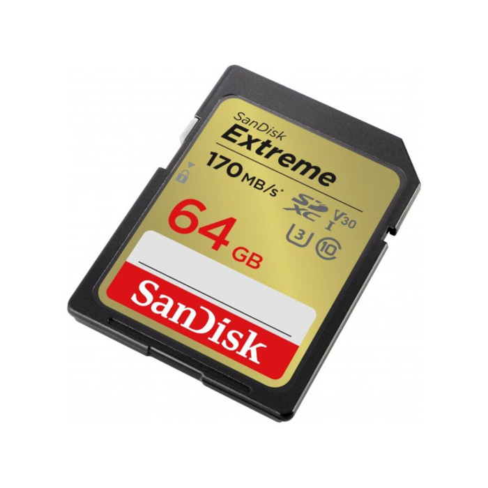 Карта пам'яті SanDisk 64 GB SDXC UHS-I U3 V30 Extreme (SDSDXV2-064G-GNCIN)