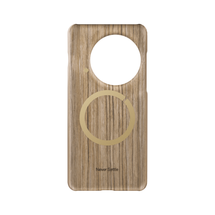 Чохол на телефон OnePlus 13 Wood Grain Magnetic Half-pack Case Wood Brown