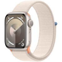 Apple Watch Series 9 GPS + Cellular 45mm Starlight Alu. Case w. Starlight Sport Loop (MRMA3)