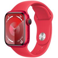 Apple Watch Series 9 GPS + Cellular 41mm PRODUCT RED Alu. Case w. PRODUCT RED Sport Band - S/M (MRY63)