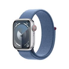 Apple Watch Series 9 GPS + Cellular 41mm Silver Alu. Case w. Winter Blue Sport Loop (MRHX3)