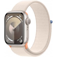 Apple Watch Series 9 GPS + Cellular 45mm Starlight Alu. Case w. Starlight Sport Loop (MRMA3)