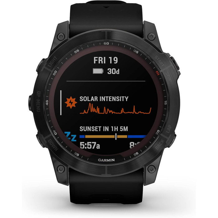 Garmin Fenix 7 Pro Sapphire Solar Carbon G. DLC Tit. with Black Band (010-02777-10/11)
